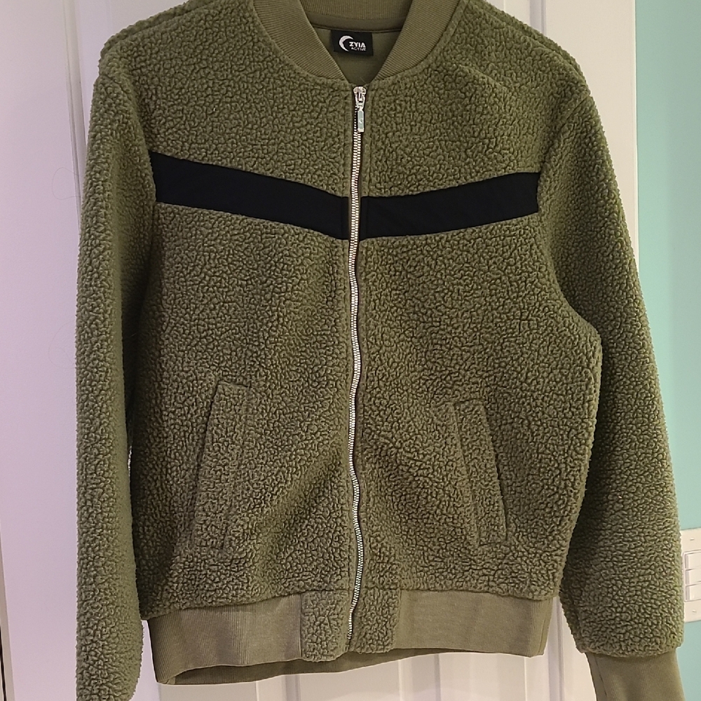 ZYIA Olive and Black Bomber Jacket